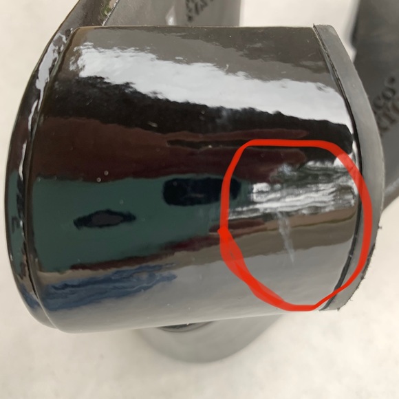 Franco Sarto Patent Leather Sandal with Buckle - Picture 2 of 3